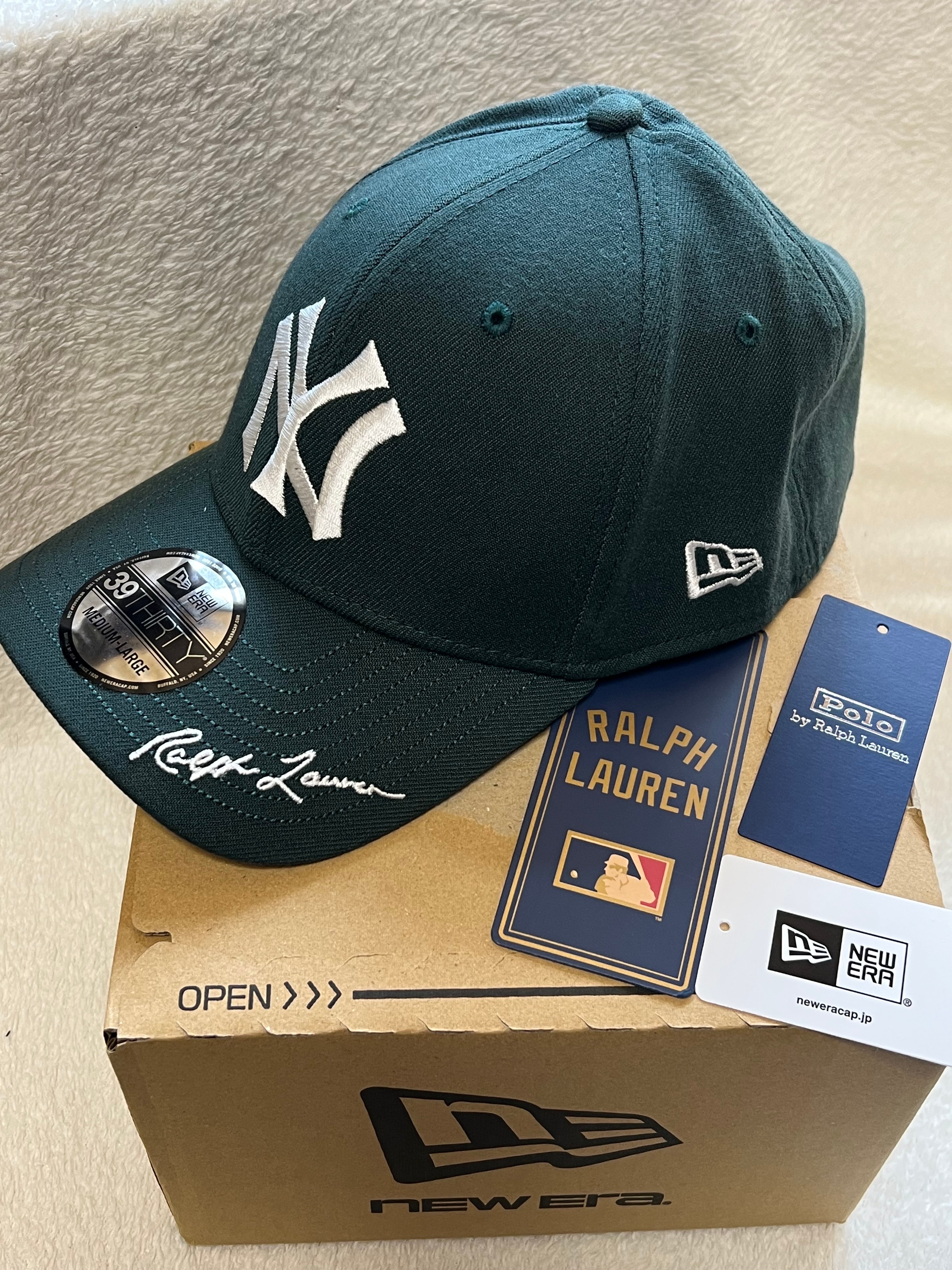 New Era x Polo Ralph Lauren x MLB 39Thirty Cooperstown New York Yankees "Dark Green"