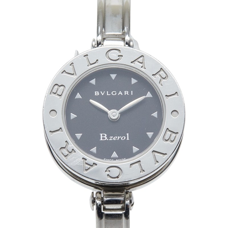 ブルガリ ビーゼロワン Bzero1 腕時計 BZ22S クオーツ ブラック文字盤 ステンレススチール レディース BVLGARI 中古