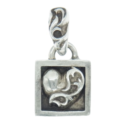 CHROME HEARTS クロムハーツ(原本無) ペンダントトップ FRAMED HEART フレームド ハート チャーム ペンダントトップ シルバー系【中古】