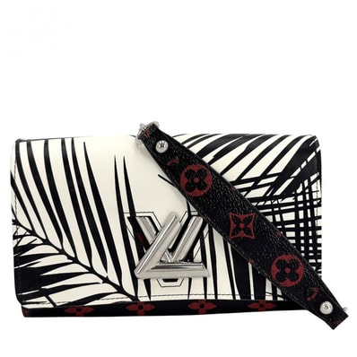 LOUIS VUITTON ルイヴィトン ショルダーバッグ モノグラム ポルトフォイユ ツイスト チェーンショルダー 肩掛け 斜め掛け M61603 ブラック 黒 ホワイト 白 シルバー金具 レディース【中古品】