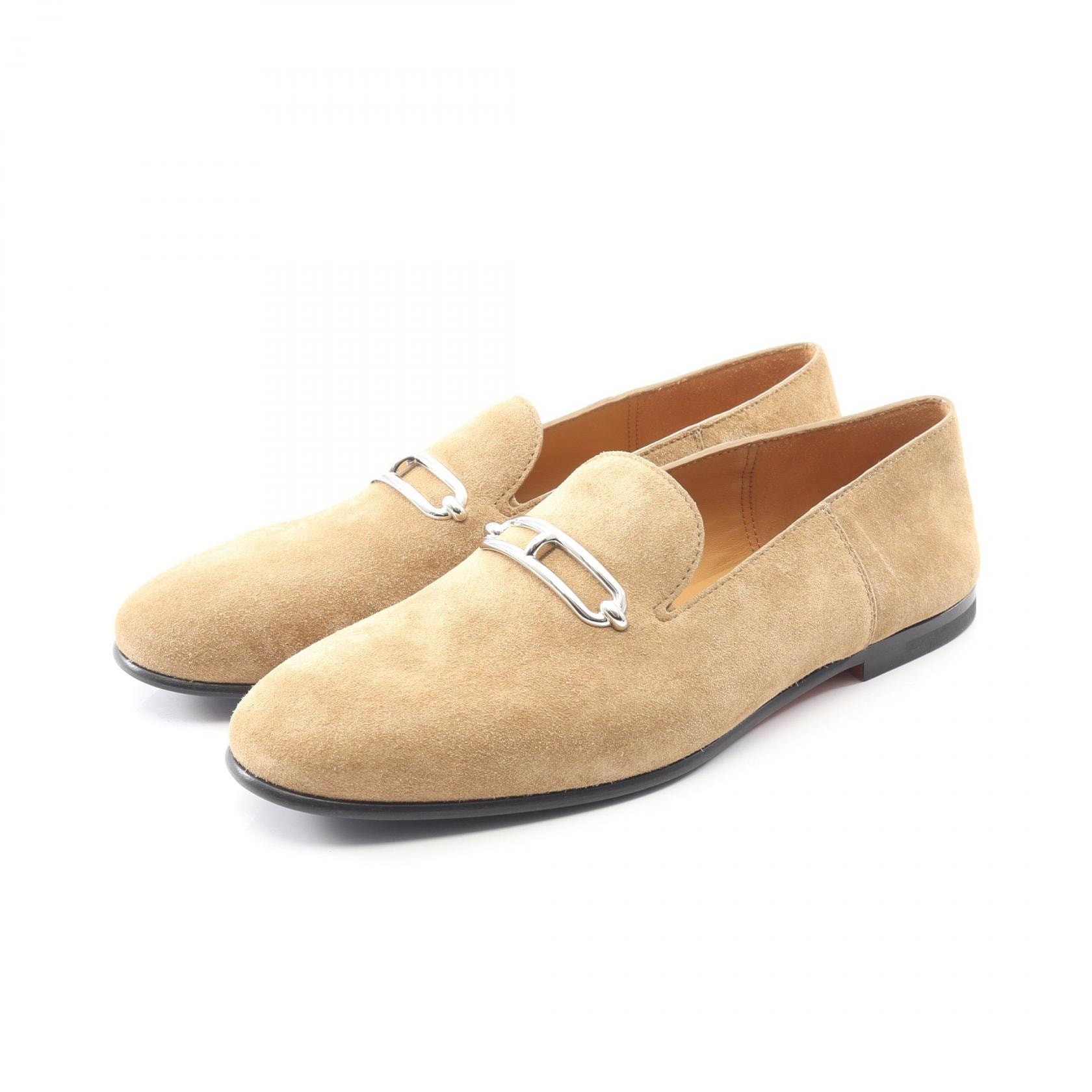 エルメス HERMES ローファー 靴 スウェード ベージュ メンズ ベージュ系 【中古】