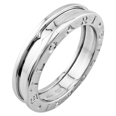 ブルガリ ビーゼロワン 1バンド リング 指輪 15.5号 18金 K18ホワイトゴールド レディース BVLGARI 中古