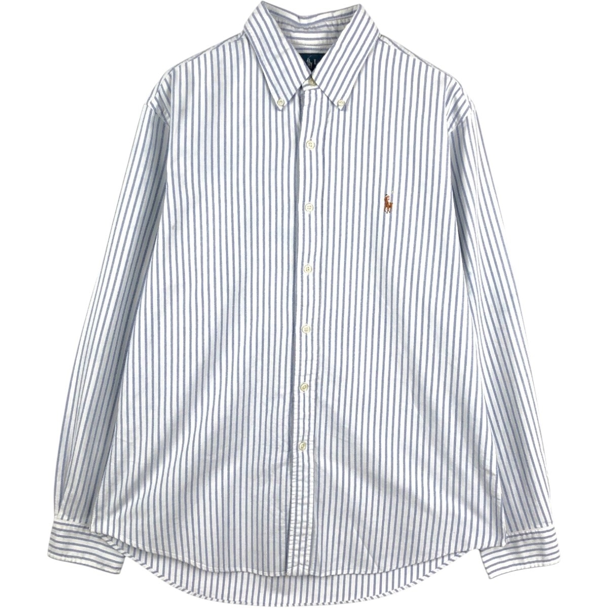 古着 ラルフローレン Ralph Lauren CUSTOM FIT 長袖 ボタンダウンストライプシャツ メンズL相当/eaa666392