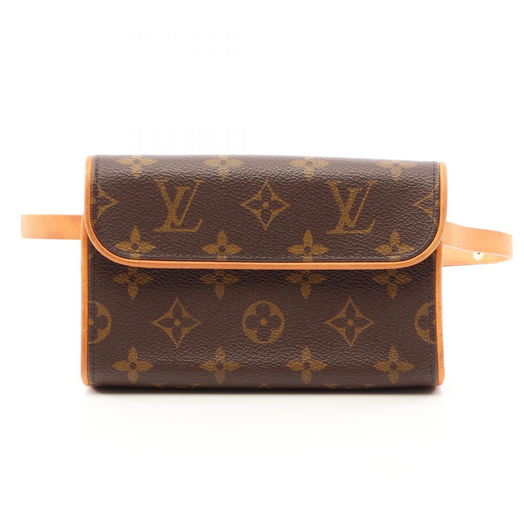 ルイ・ヴィトン LOUIS VUITTON ポシェットフロランティーヌ ブトンプレッション(XS)付き ウエストバッグ ボディバッグ バッグ PVCコーティングキャンバス レザー モノグラム レディース ブラウン系 M51855