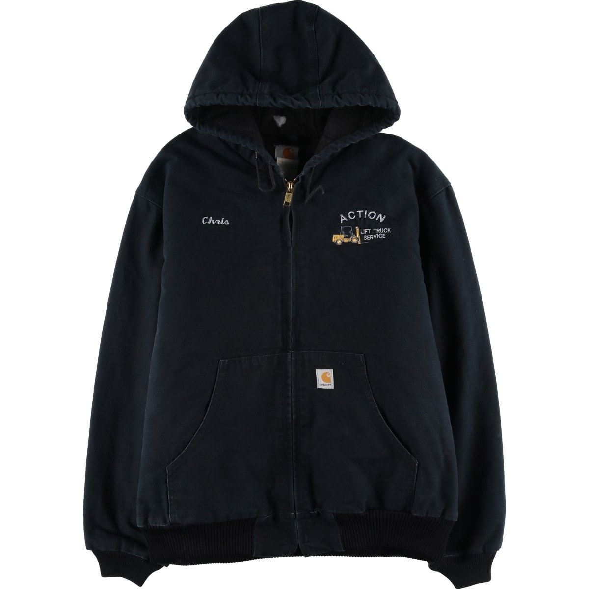 古着 00年代 カーハート Carhartt アクティブジャケット 中綿入り ダックフルジップパーカー メンズXL相当/eaa458366