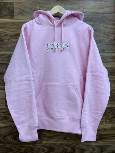 Supreme Bandana Box Logo Hooded Sweatshirt "Pink"