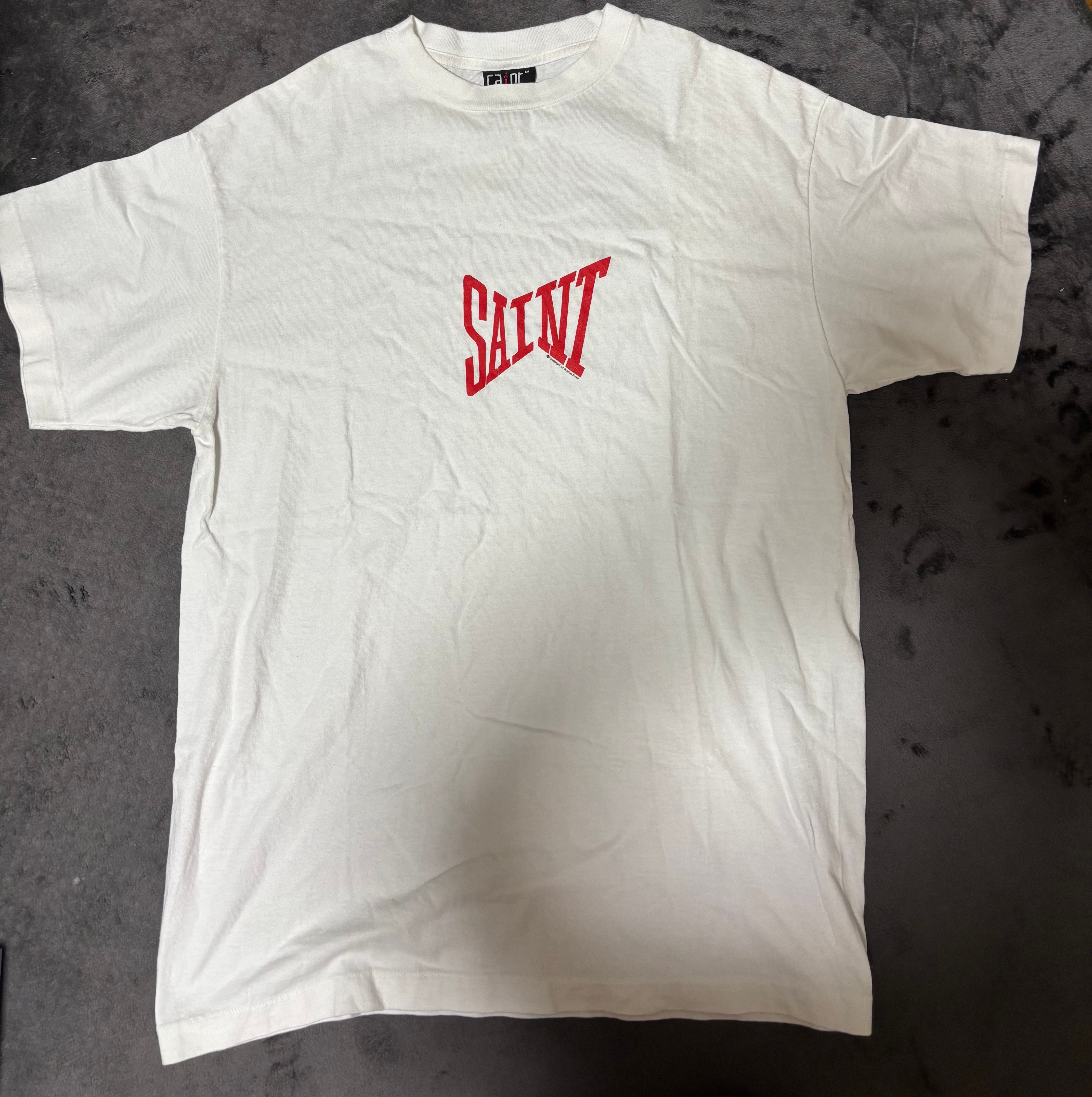 セントマイケル 24SS SS Tシャツ / リボン セント "ホワイト/レッド"