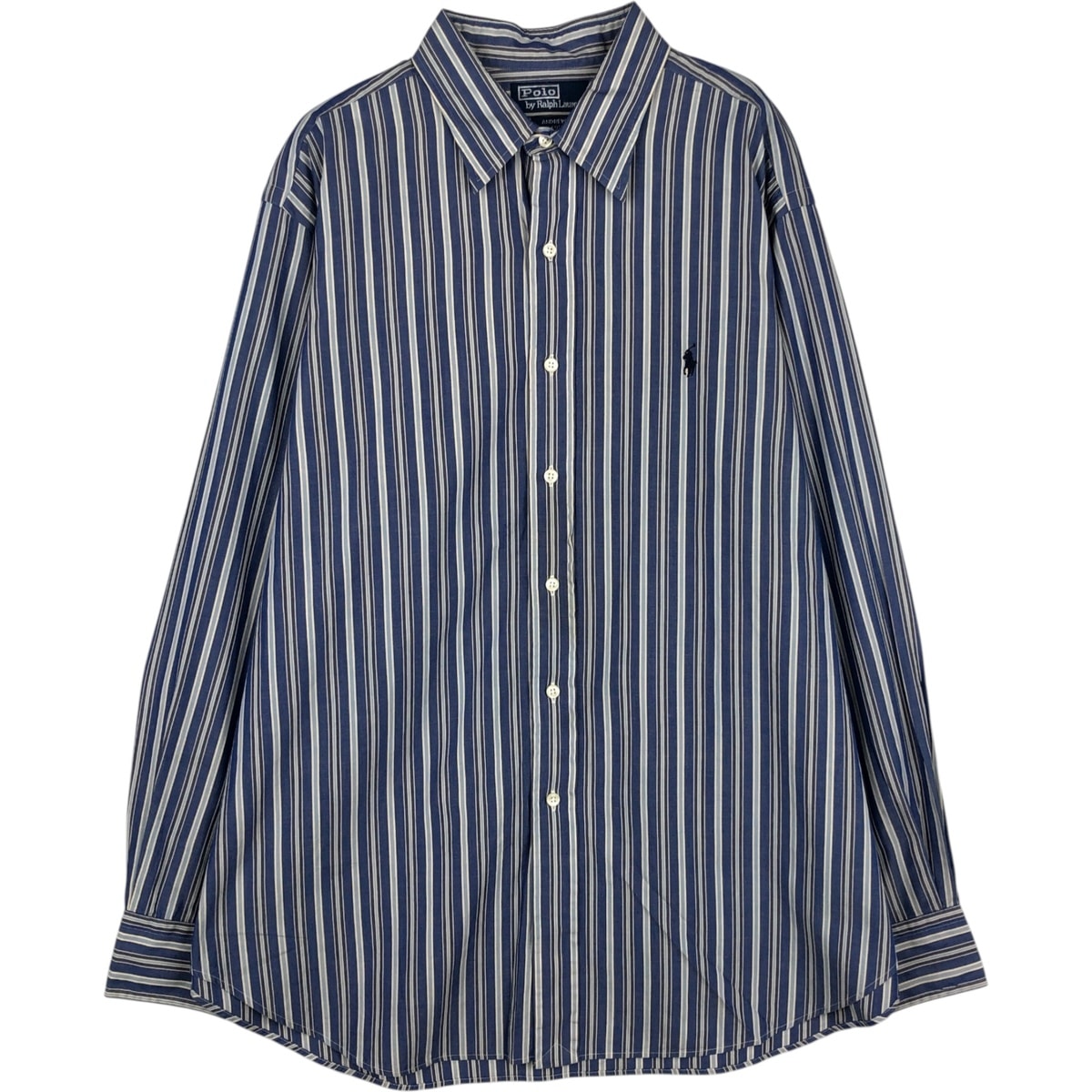 古着 ラルフローレン Ralph Lauren POLO by Ralph Lauren ANDREW マルチストライプ 長袖 コットンストライプシャツ メンズXL相当/eaa628940
