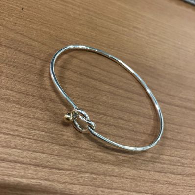 Tiffany & Co Love Knot Bangle Hook and Eye "Silver"