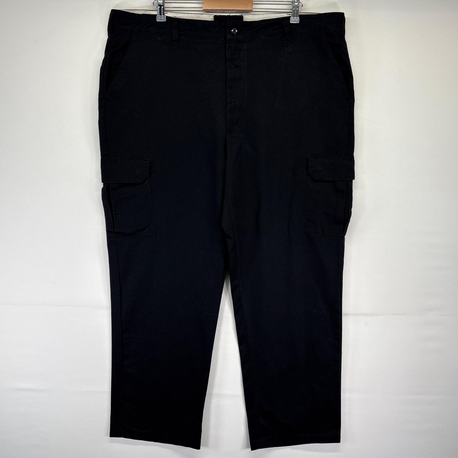 古着 レッドキャップ RED KAP ワークパンツ ワンポイントロゴ 長ズボン 大きいサイズ カーゴ w44 L32  ブラック メンズ