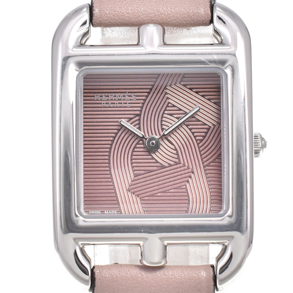 値下 エルメス HERMES CC1.310 ケープコッド クォーツ レディース 美品 保証書付き I#145072
