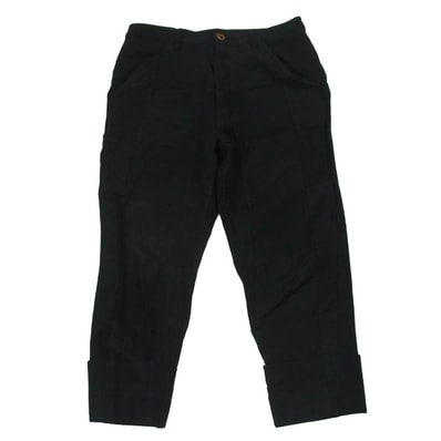 COMME des GARCONS HOMME PLUS コムデギャルソンオムプリュス AD2011 PI-P021 エステル製品加工 裾ダブル パッチワーク パンツ ブラック系 XS【中古】