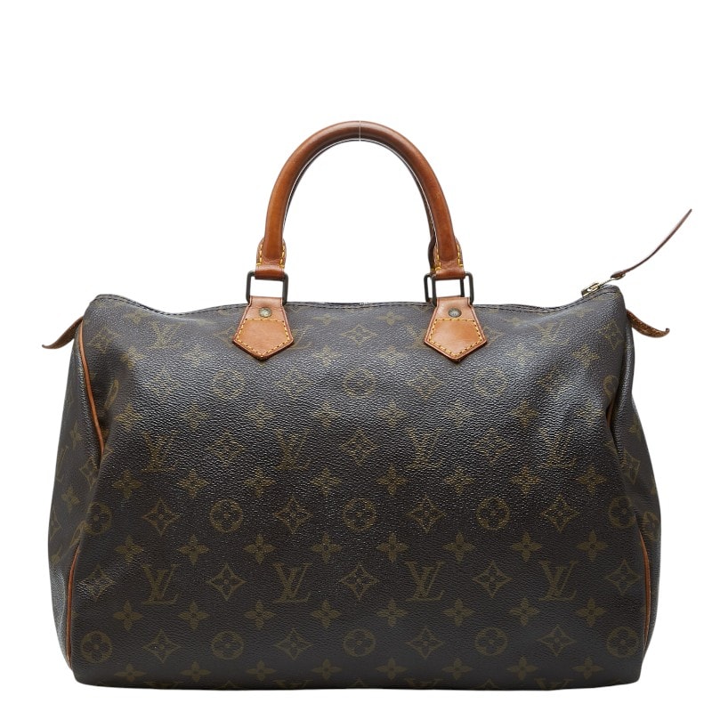 ルイ ヴィトン モノグラム スピーディ35 ボストンバッグ ハンドバッグ M41524 ブラウン PVC レザー レディース LOUIS VUITTON 【中古】