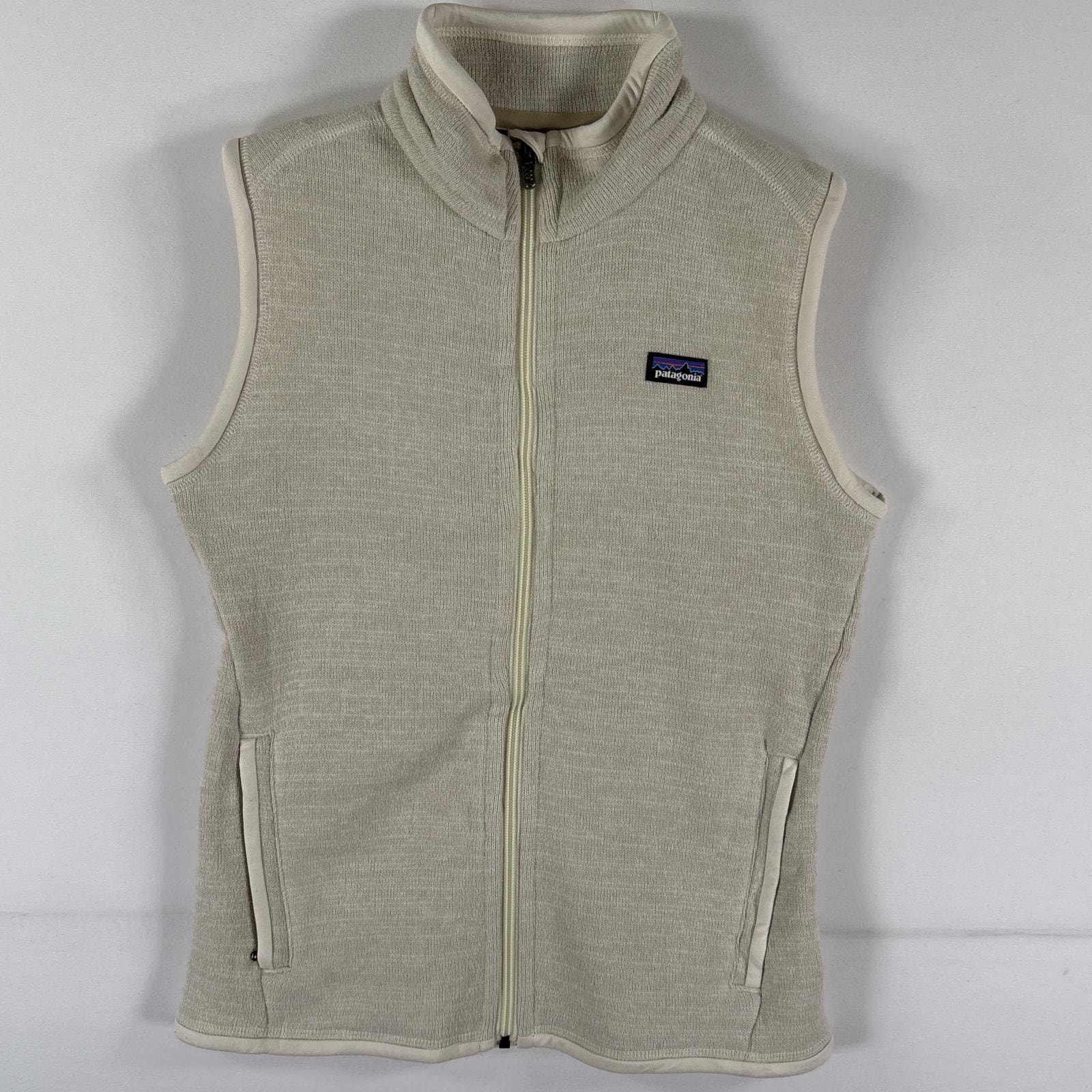古着 パタゴニア patagonia ベターセーターベスト フルジップ ワンポイントロゴ アウトドア S ベージュ系 レディース