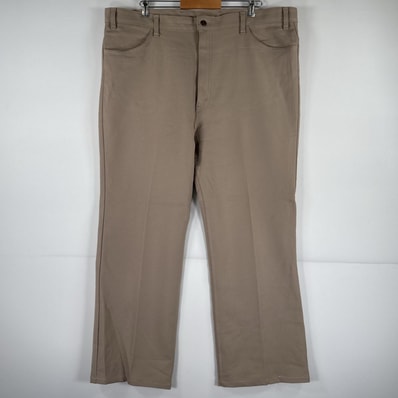 古着 90's/90年代 リーバイス Levi's USA製 スラックスパンツ ランチャーパンツ フレア ブーツカット 大きいサイズ w44 L30 ベージュ メンズ