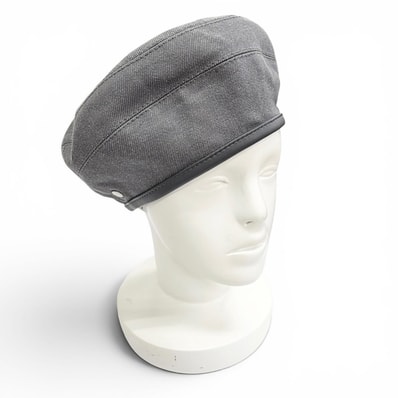 未使用品 エルメス ベレー帽 サントノーレ セリエボタン グレー 57