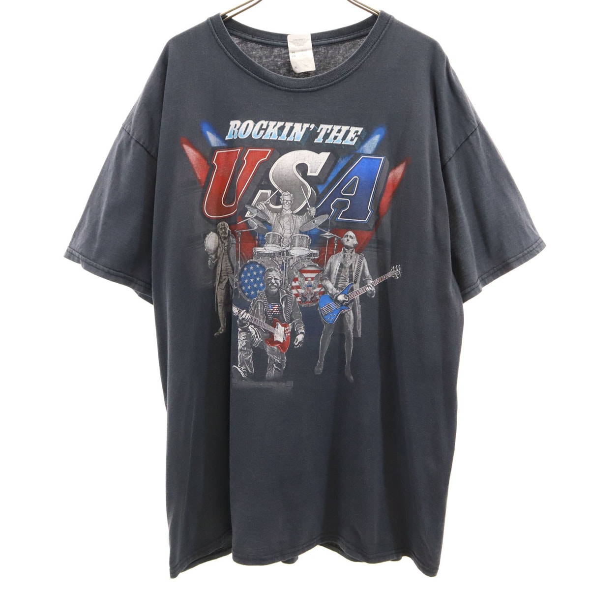 FRUIT OF THE LOOM フルーツオブザルーム ROCKIN'THE USA 半袖 Tシャツ XL ブラック系