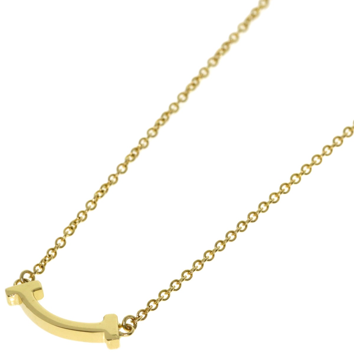 TIFFANY&Co. ティファニー Tスマイル ミニ ネックレス K18YG レディース [中古]