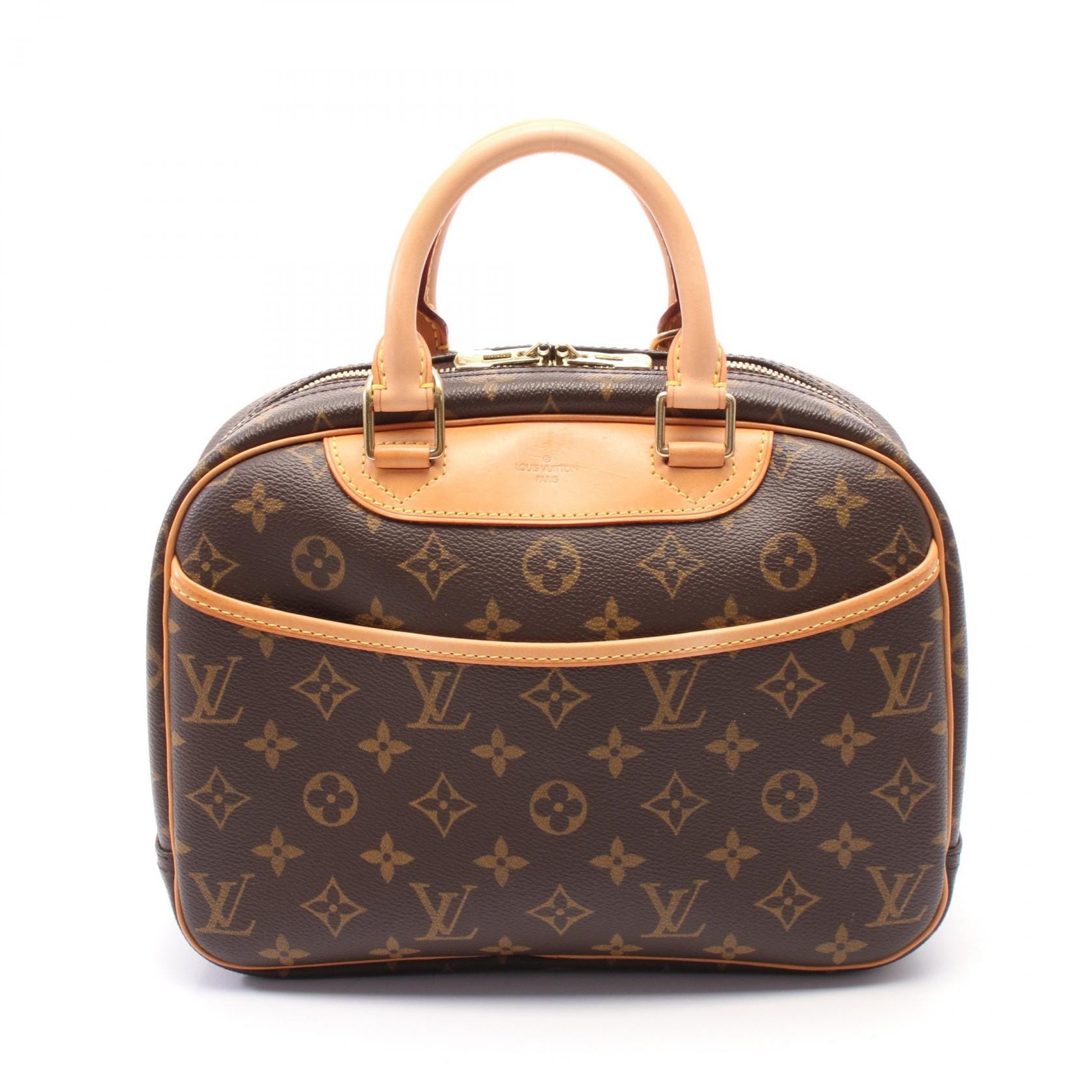 ルイ・ヴィトン LOUIS VUITTON トゥルーヴィル ハンドバッグ バッグ PVCコーティングキャンバス レザー モノグラム レディース ブラウン系 M42228 【中古】