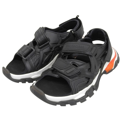 バレンシアガ ベルトクロス トラックサンダル シューズ メンズ ブラック 27.5cm 655954 9(US)