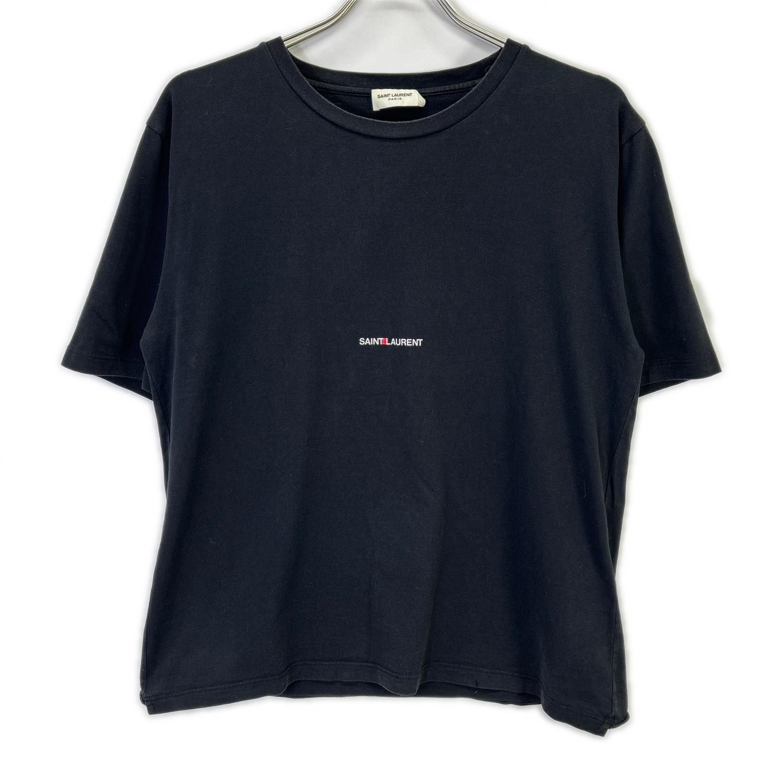 サンローランパリ 21年 460976 ブラック ロゴ Tシャツ M