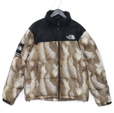Supreme x The North Face Fur Print Nuptse Jacket "Brown"