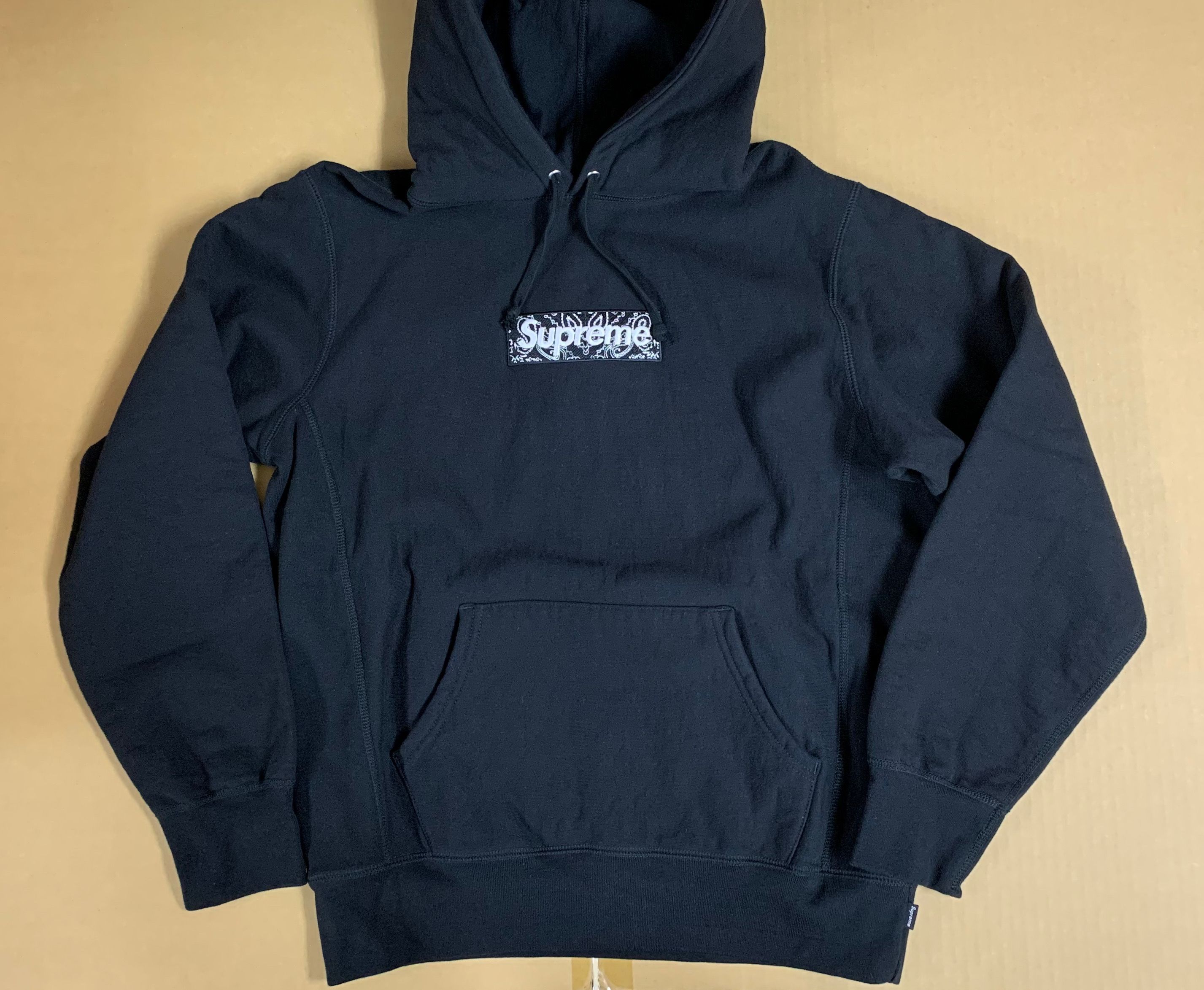 Supreme Bandana Box Logo Hooded Sweatshirt "Black"