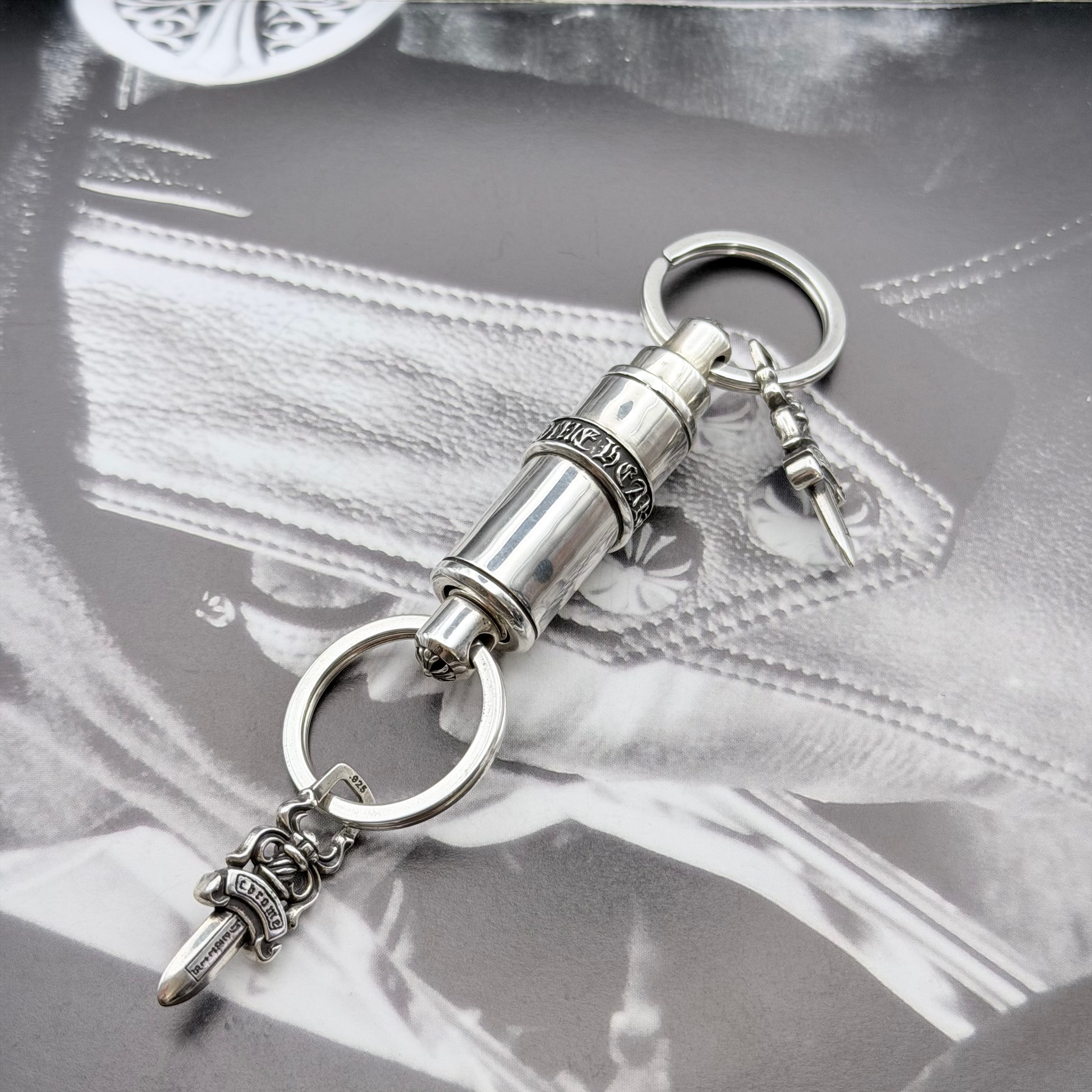 C (やや傷や汚れあり)】クロムハーツ キー リング クラシックリンク