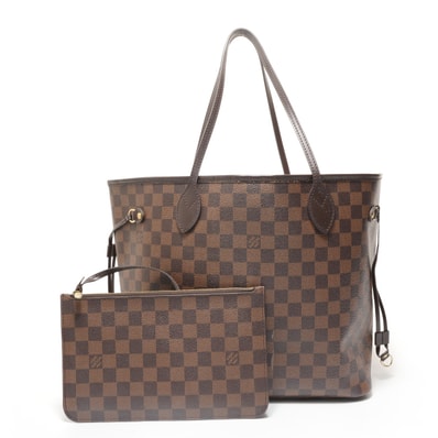 ヴィトン LV 2018年製 ダミエ ネヴァーフル MM トートバッグ【中古】