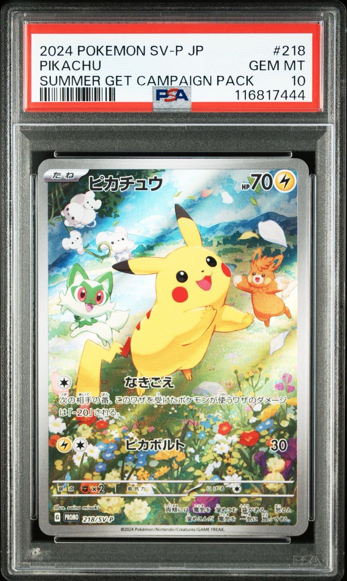ピカチュウ P [SV-P 218](プロモカードパック「ポケカの夏がキタ!プロモカードGetキャンペーン!」)