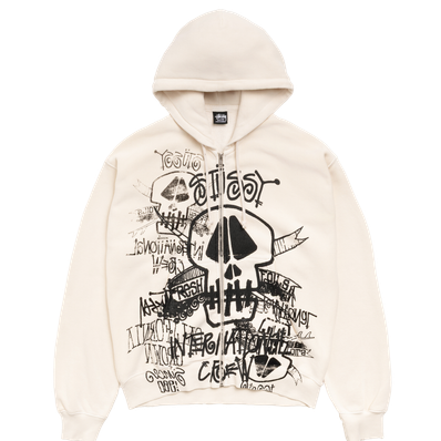 Stussy Skulls Zip Hoodie Pigment Dyed "Bone"