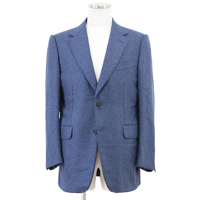 【美品】 ダンヒル BELGRAVIA テーラード ジャケット メンズ ブルー系 52 Dunhill
