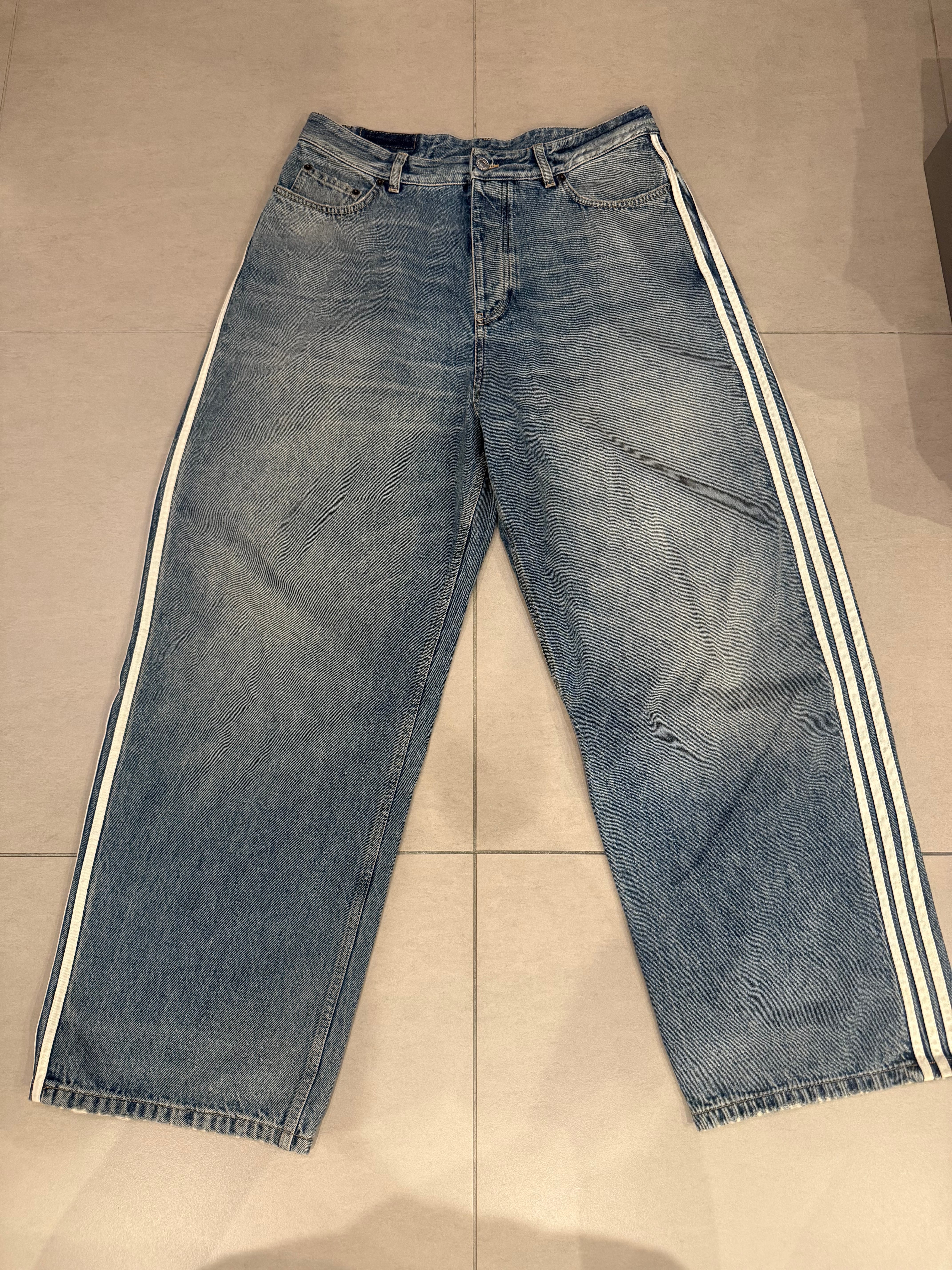 adidas BALENCIAGA Large Baggy Trousers "Blue"
