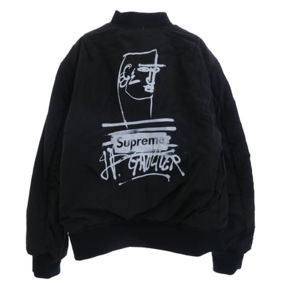 Supreme シュプリーム ジャケット 19SS Reversible Backpack MA-1 リバーシブル バックパック ブルゾン ジャケット シルバー系 ブラック系 L【極上美品】【中古】