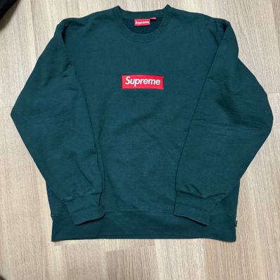 Supreme Box Logo Crewneck "Dark Pine" (22FW)