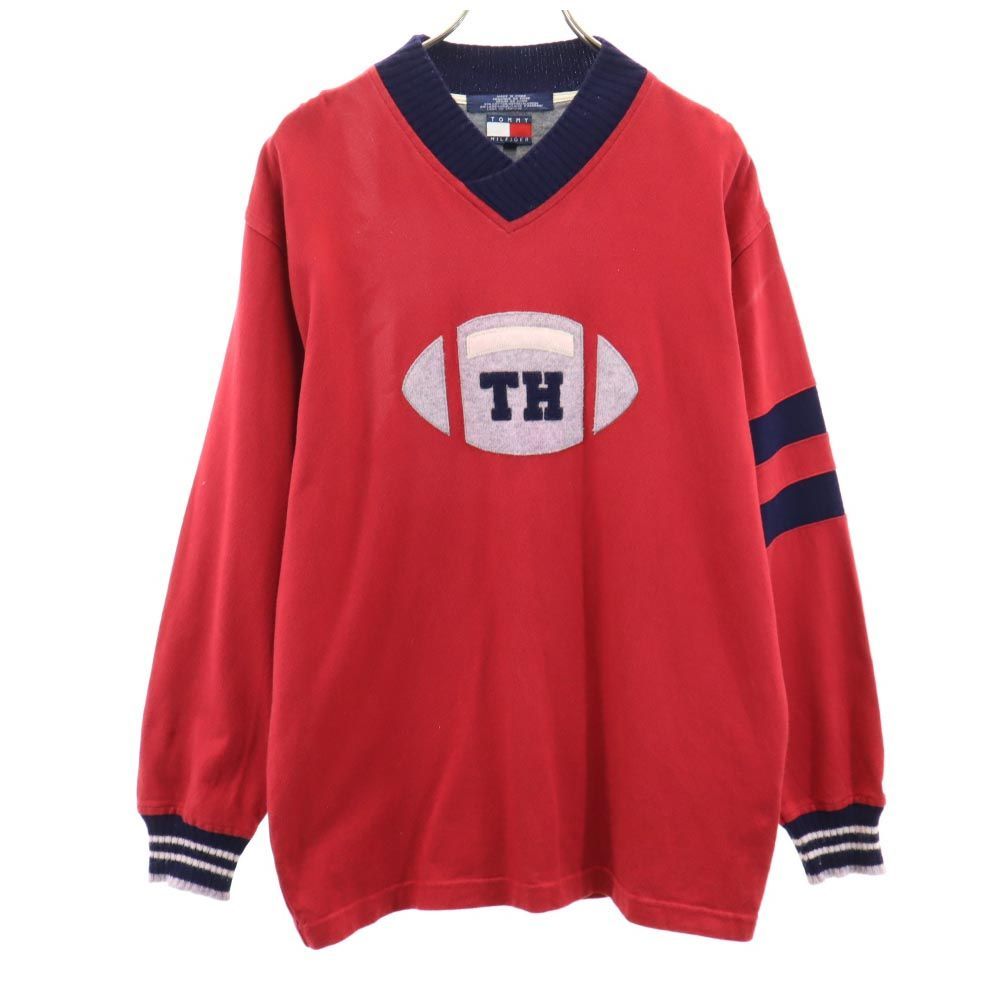 TOMMY HILFIGER 90s 長袖 Vネック Tシャツ