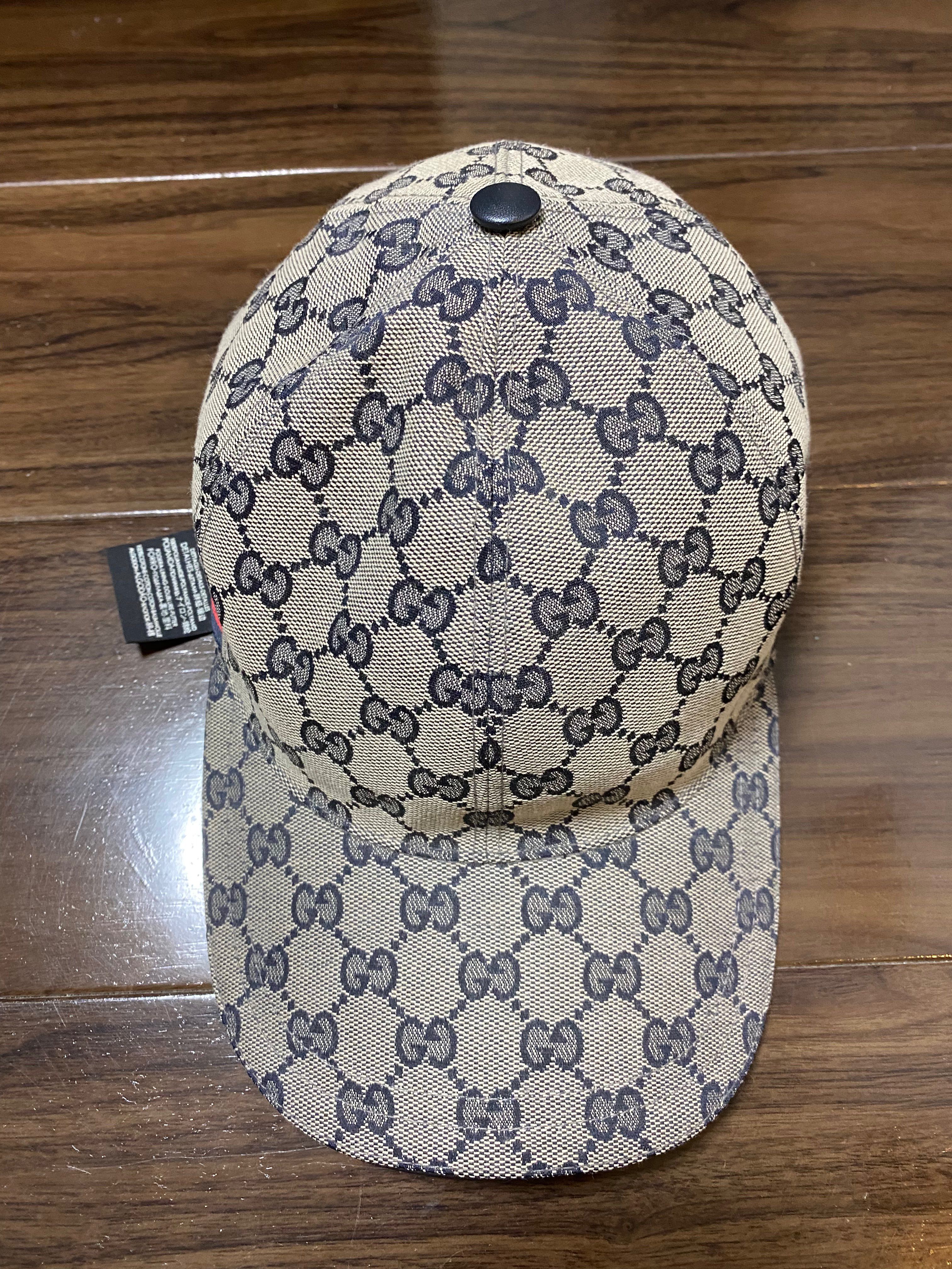 GUCCI Original GG Canvas Baseball Hat With Web "Beige/Ebony"