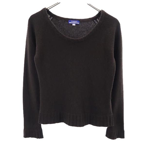 BURBERRY BLUE LABEL バーバリーブルーレーベル 三陽商会 ウールブレンド 長袖 ニット M ブラウン系 セーター