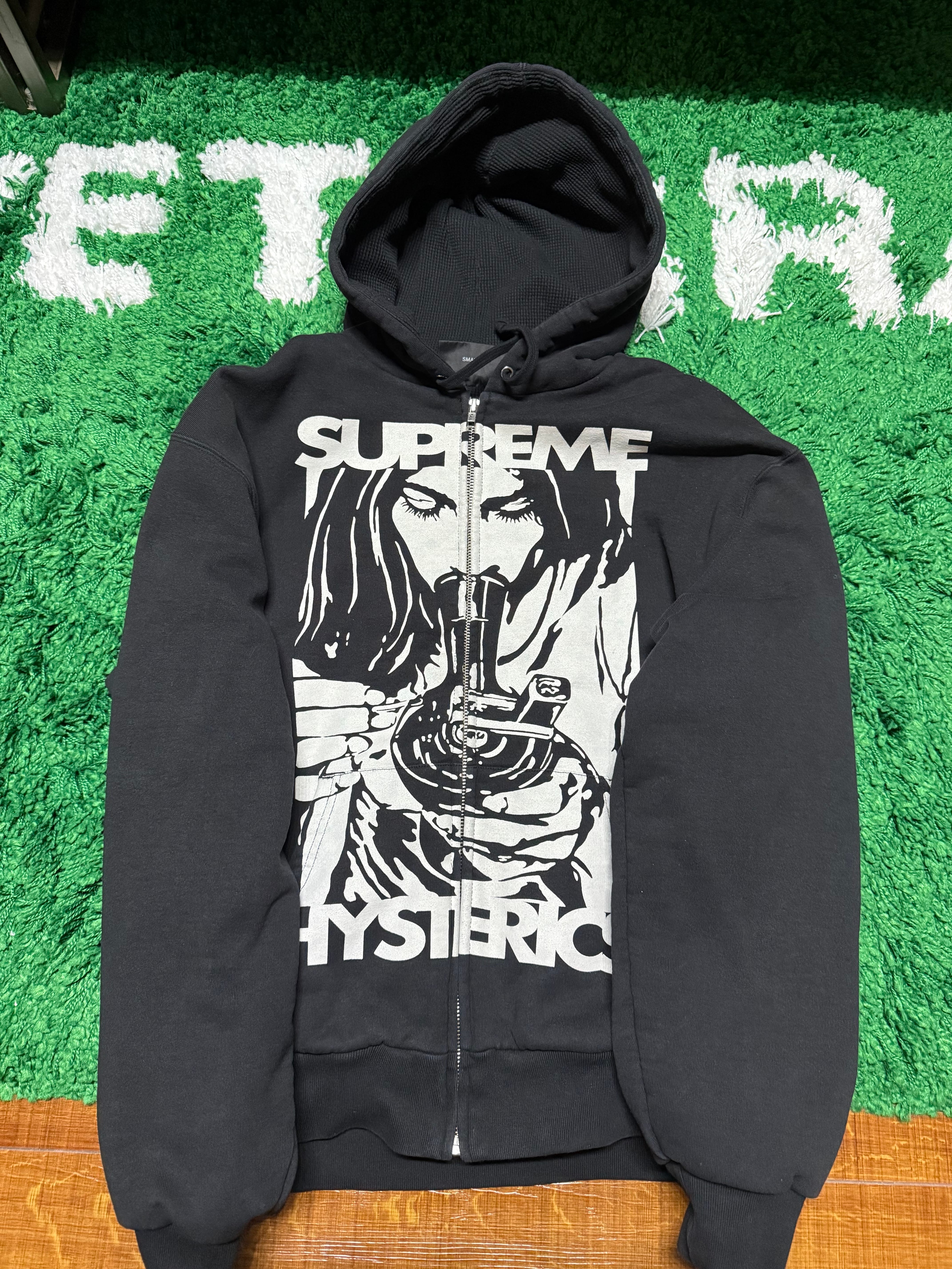 Supreme x HYSTERIC GLAMOUR Thermal Lined Zip Up Hooded Sweatshirt