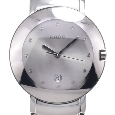 ラドー RADO 129.0531.3 ダイヤスター デイト シルバー クォーツ メンズ 美品 腕時計 P#148686