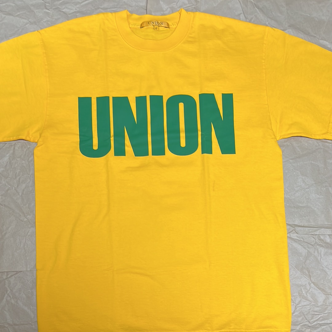 union big logo tee ユニオン ビッグ ロゴ ゴールド