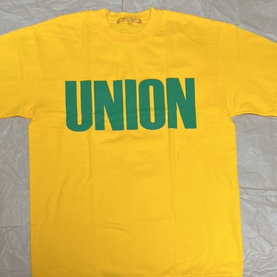 union big logo tee ユニオン ビッグ ロゴ ゴールド