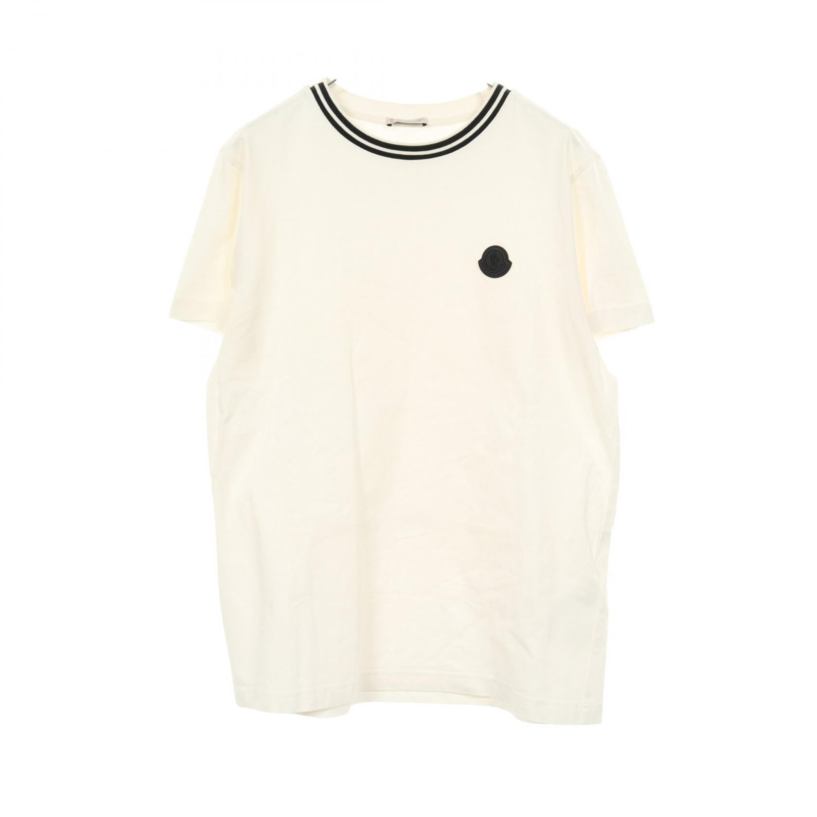 モンクレール MONCLER 半袖Tシャツ 衣料品 トップス コットン メンズ ホワイト系 / ブラック系 【中古】