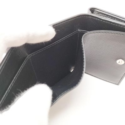 BALENCIAGA Logo Cash Mini Ring Wallet "Black/Yellow"