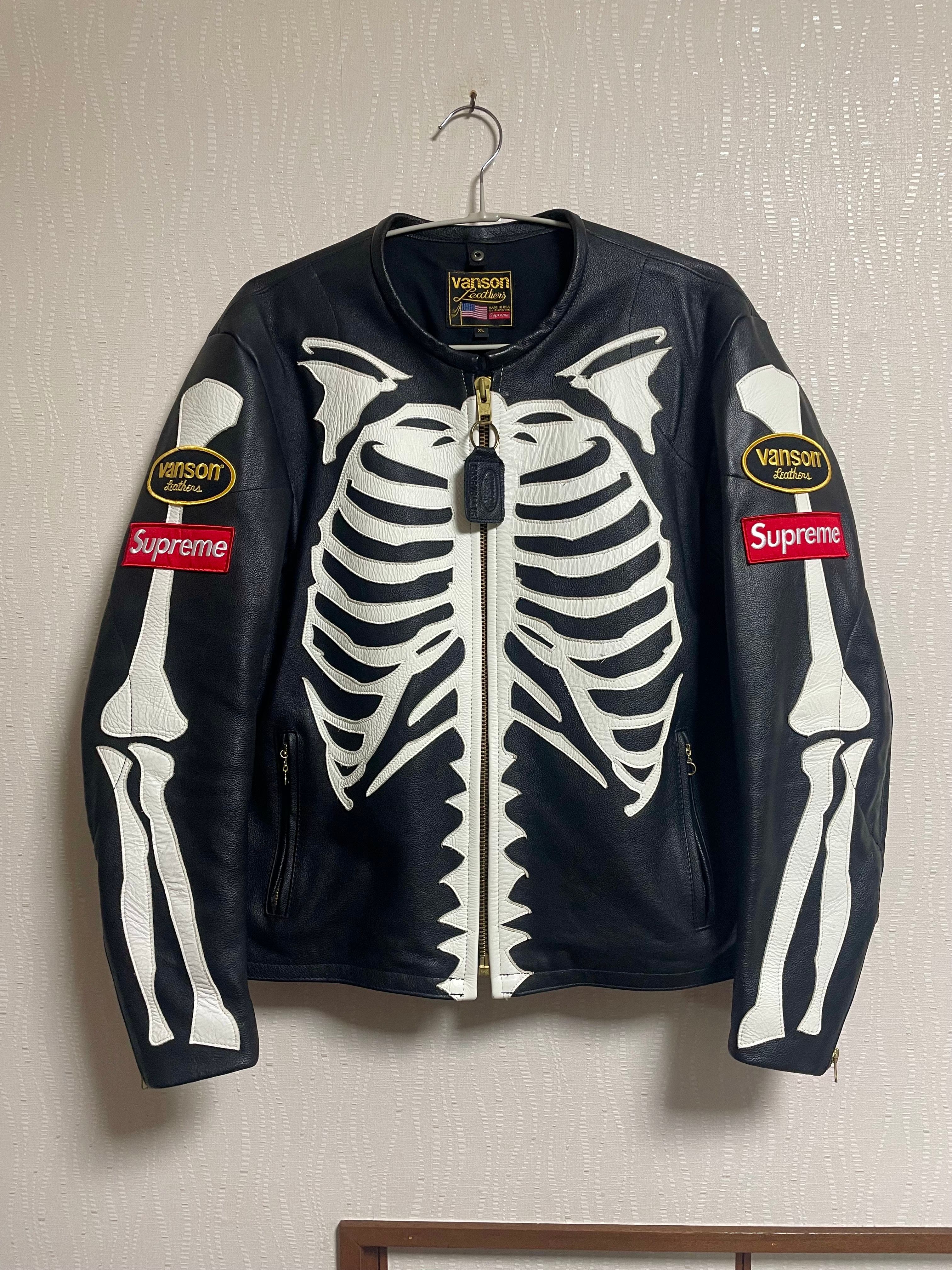 Supreme / Vanson® Leather Bones Jacket "Black"