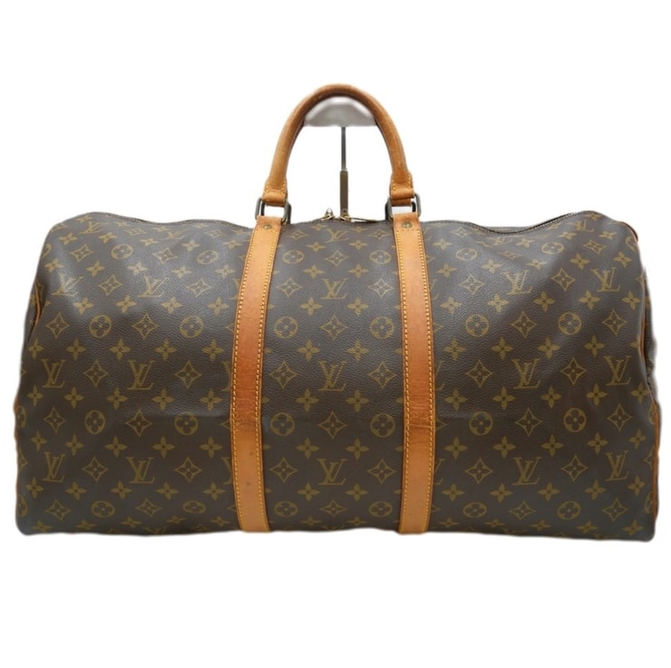 LOUIS VUITTON(ルイヴィトン) キーポル55 ヴィンテージ ボストンバッグ モノグラムキャンバス ブラウン レザー M41424 レディース メンズ 旅行バッグ 【中古】