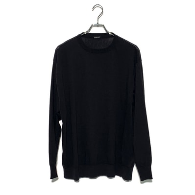 COMOLI Cotton Crew Neck Knit "Black"