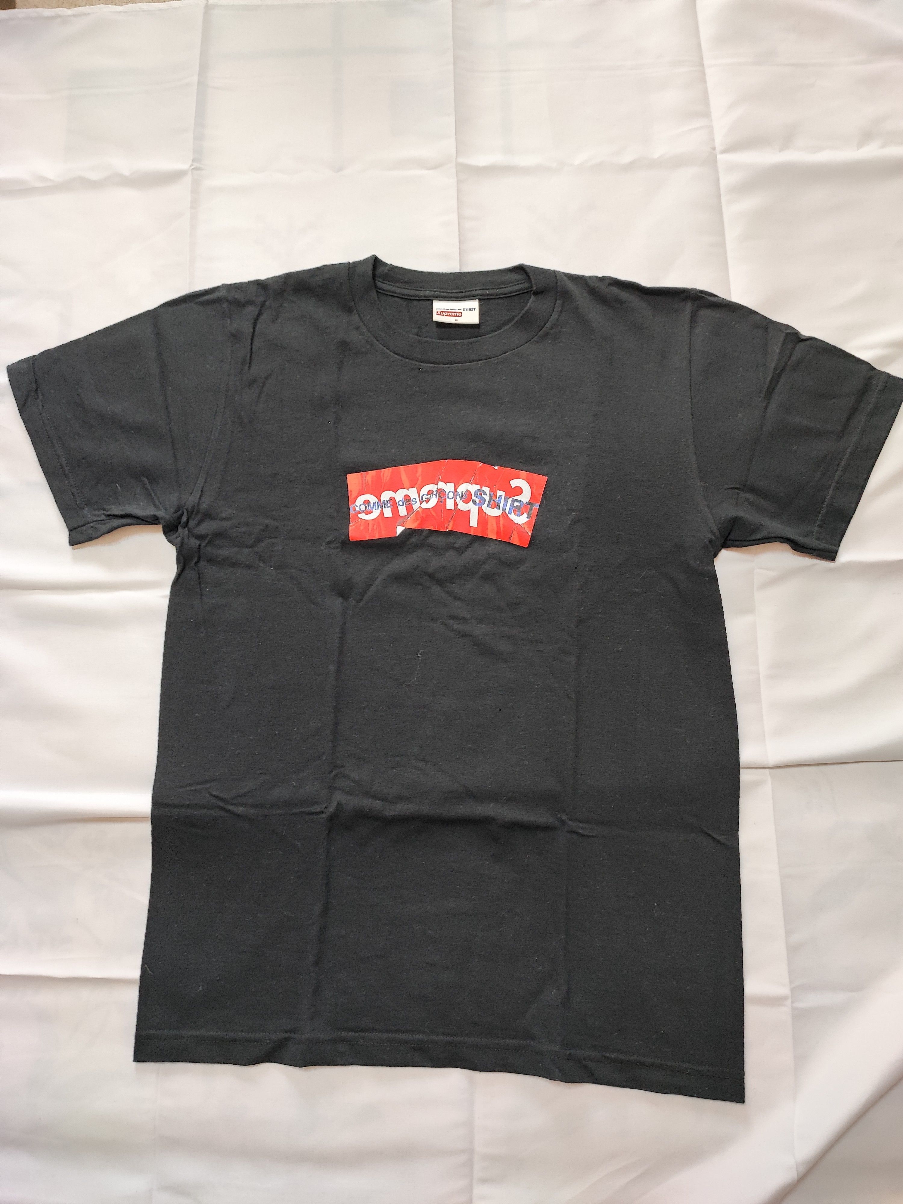 Supreme COMME des GARCONS SHIRT Box Logo Tee "Black"