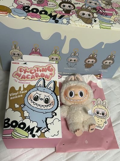 POP MART THE MONSTERS (LABUBU) Exciting Macaron Plush Series SOYMILK
