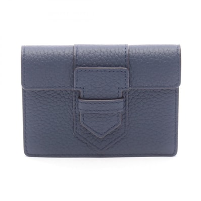 デルヴォー Delvaux プレッセ カードホルダー カードケース アクセサリー レザー レディース ネイビー系 AB0390AQY0AZBPA 【中古】